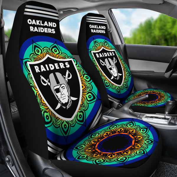 Unique Magical And Vibrant Oakland Raiders Car Seat Covers