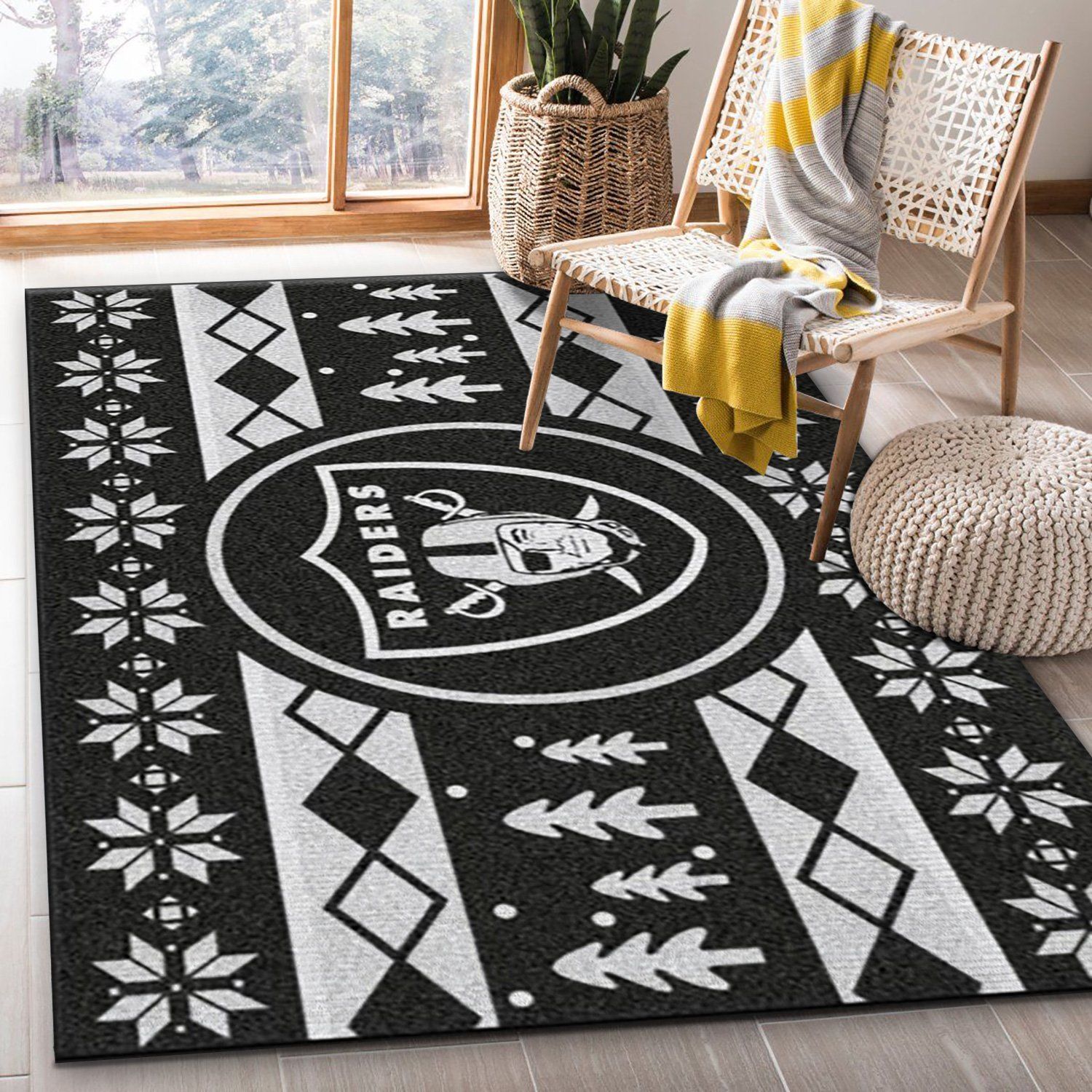 Las Vegas Raiders Nfl Area Rug, Bedroom Rug, US Gift Decor