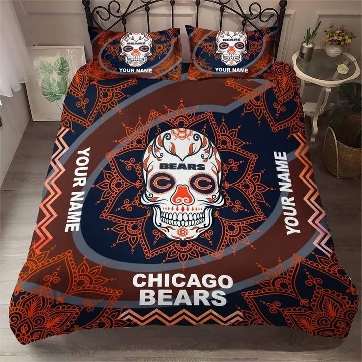 Chicago Bears Bedding set Skulls Graphics 3D