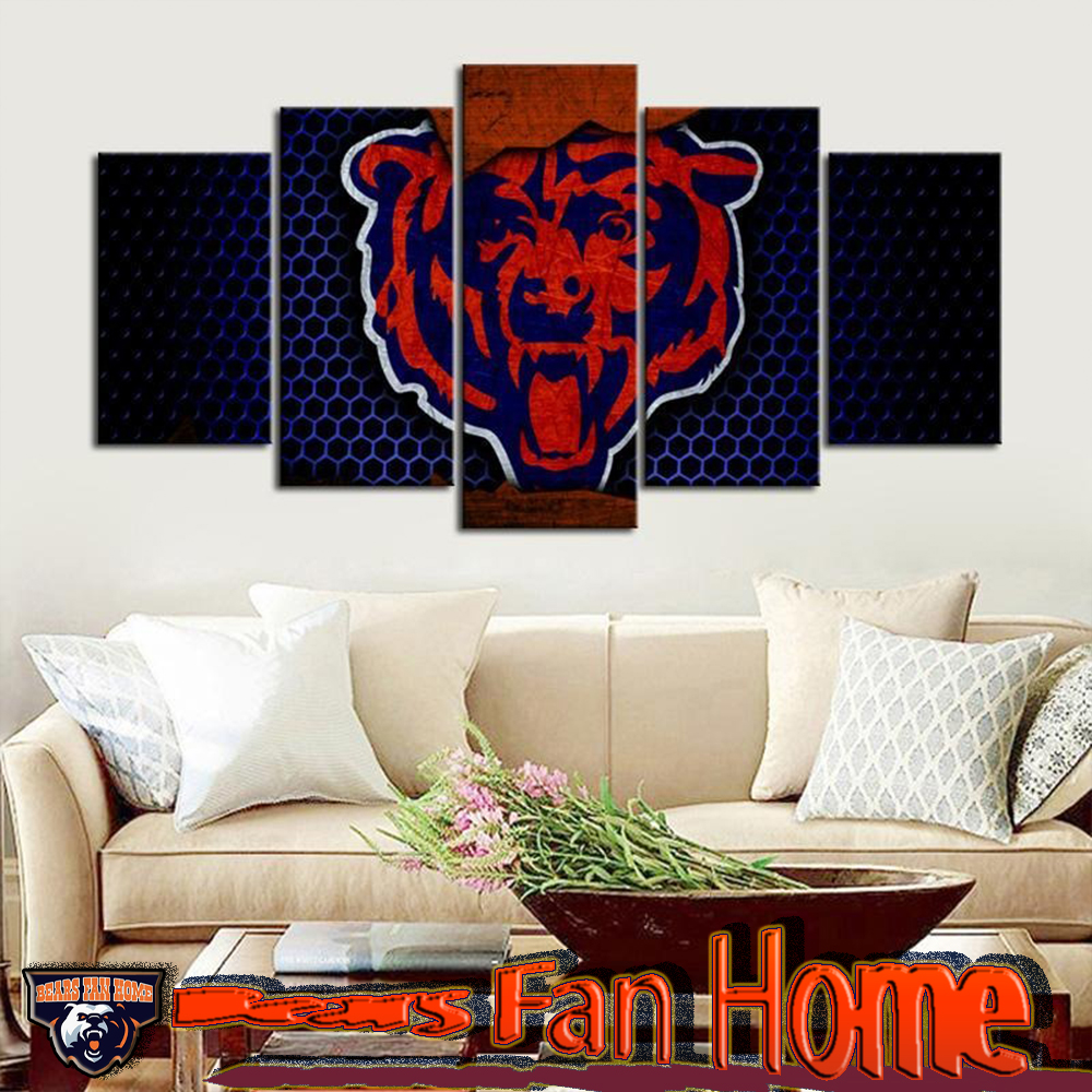 Chicago Bears 3D Brand Canvas Prints Wall Art